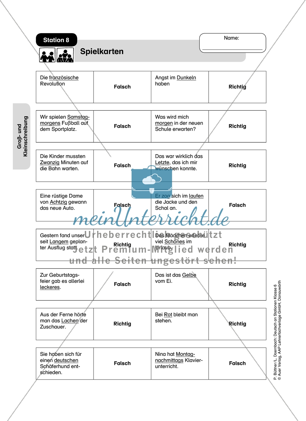 Groß- und Kleinschreibung: Titel, Eigenname, Herkunft und feste Begriffe. Arbeitsmaterial mit Lösungen Preview 2