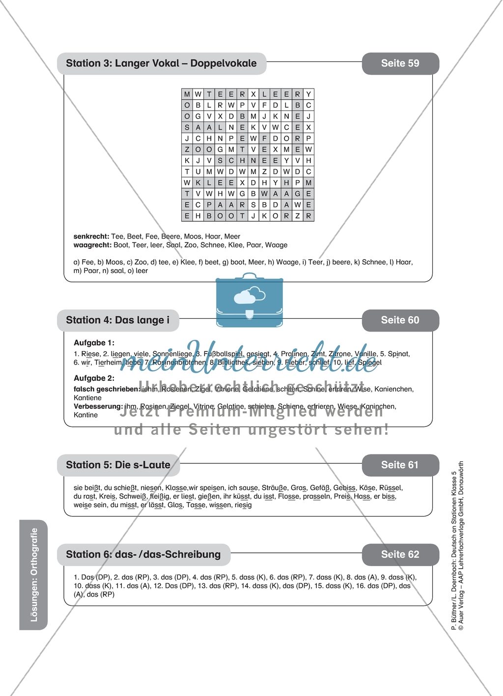 Orthografie: Das lange i. Arbeitsmaterial mit Lösungen Preview 2