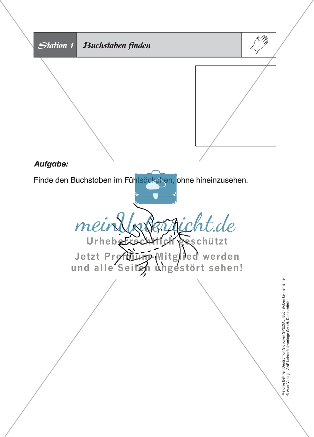 Haptische Aufgaben zur Buchstabenerkennung: Buchstaben finden und legen. Arbeitsmaterial Preview 1