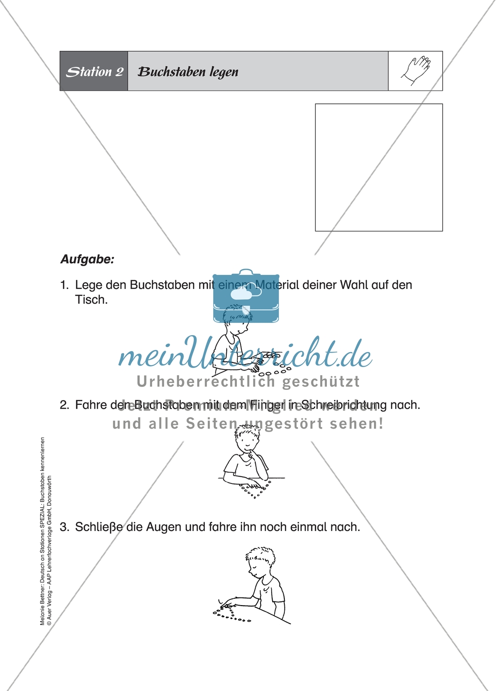 Haptische Aufgaben zur Buchstabenerkennung: Buchstaben finden und legen. Arbeitsmaterial Preview 2