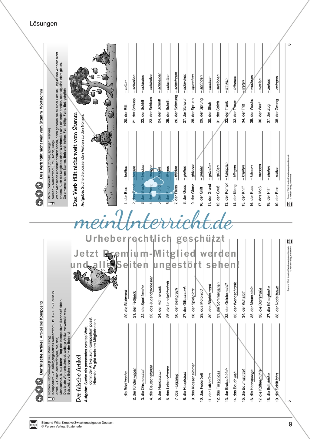 Grundlegende Grammatik üben: Passende Verben zu Substantiven bilden Preview 2