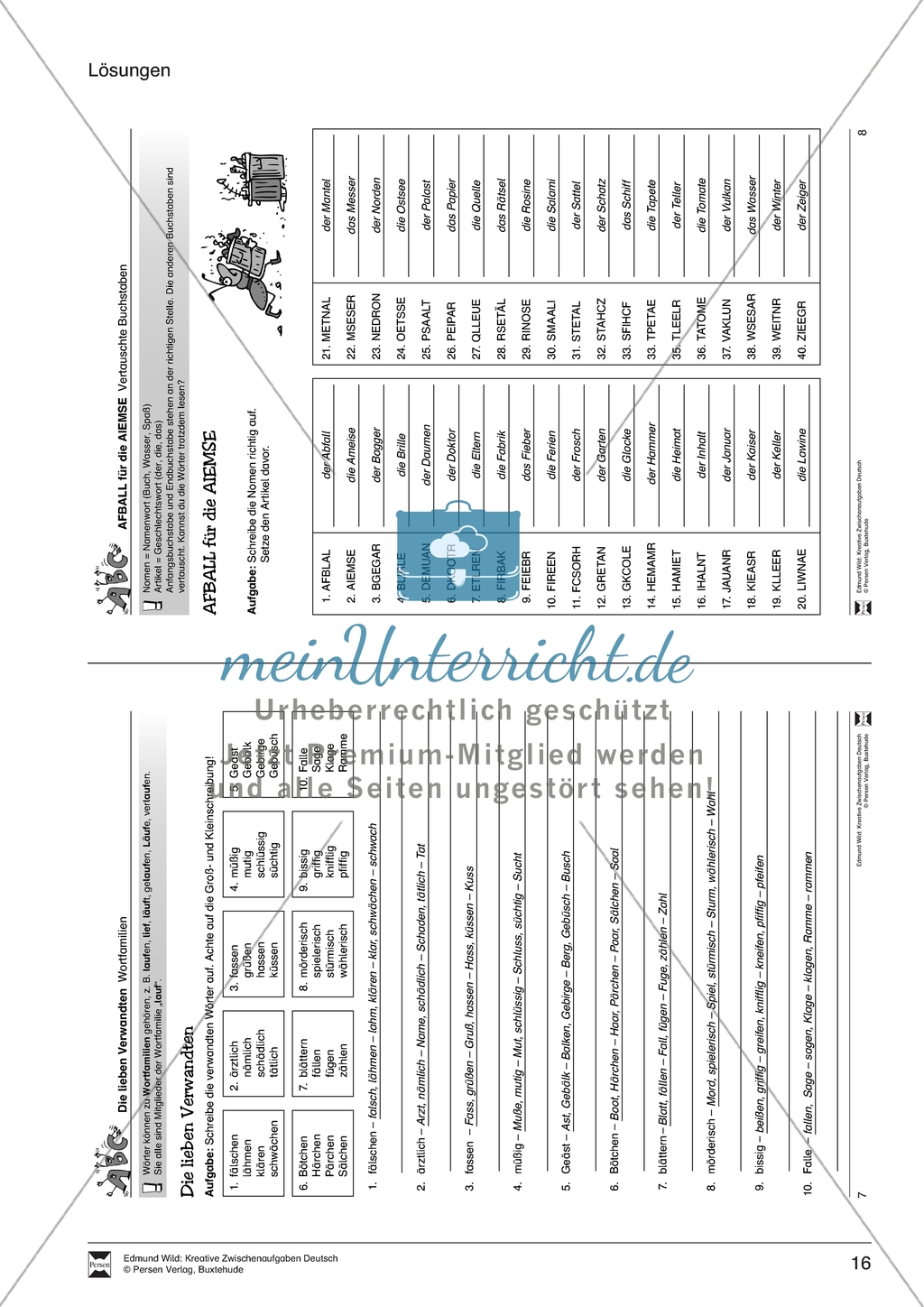 Kreative Zwischenaufgaben: Orthographie - Wortfamilien finden Preview 2
