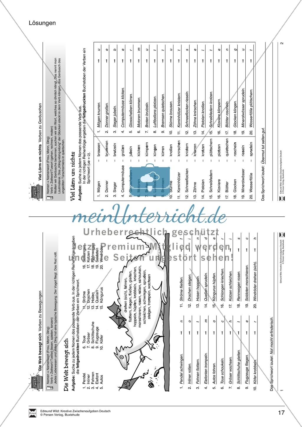 Aktiven Wortschatz trainieren: Wortfelder zu Verben Preview 4