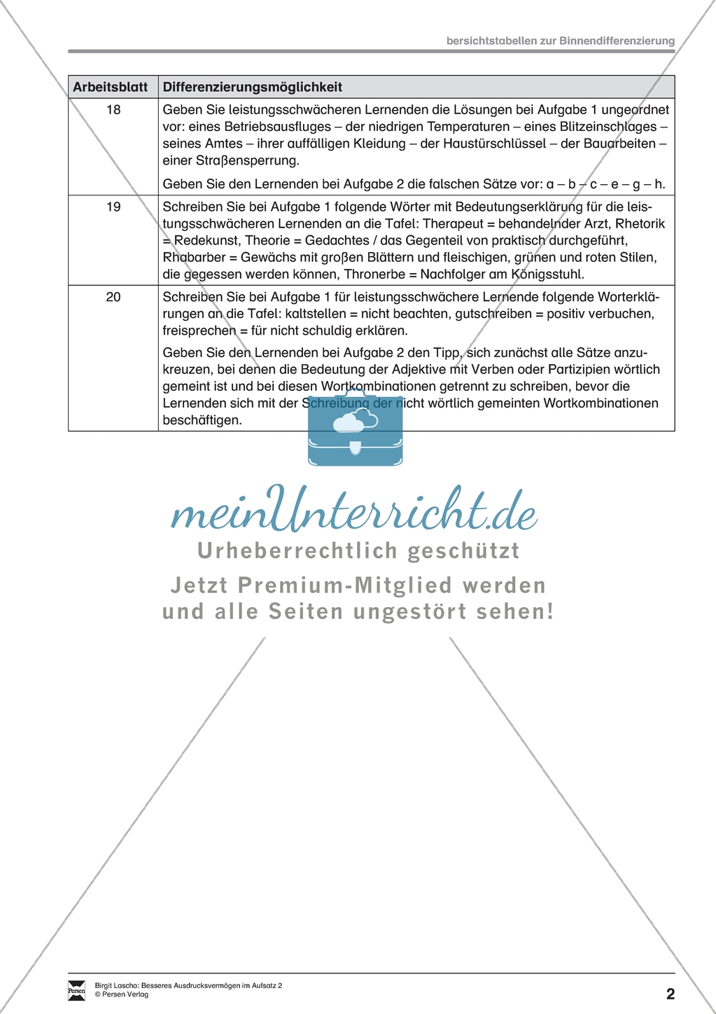 Besseres Ausdrucksvermögen im Aufsatz: das h in Fremdwörtern richtig setzen. Arbeitsmaterial mit Erläuterungen Preview 1