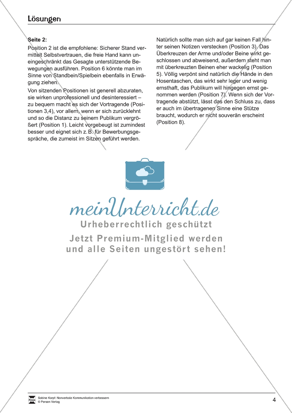 Nonverbale Kommunikation verbessern: Arbeitsmaterial mit Erläuterungen Preview 4