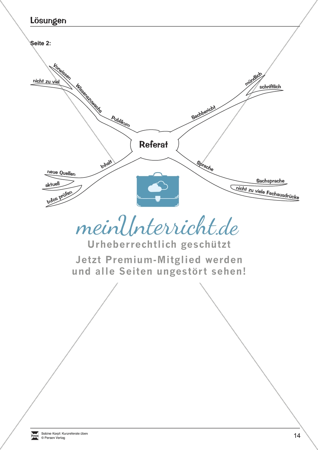 Was ist ein Referat? Arbeitsmaterial mit Erläuterungen Preview 2