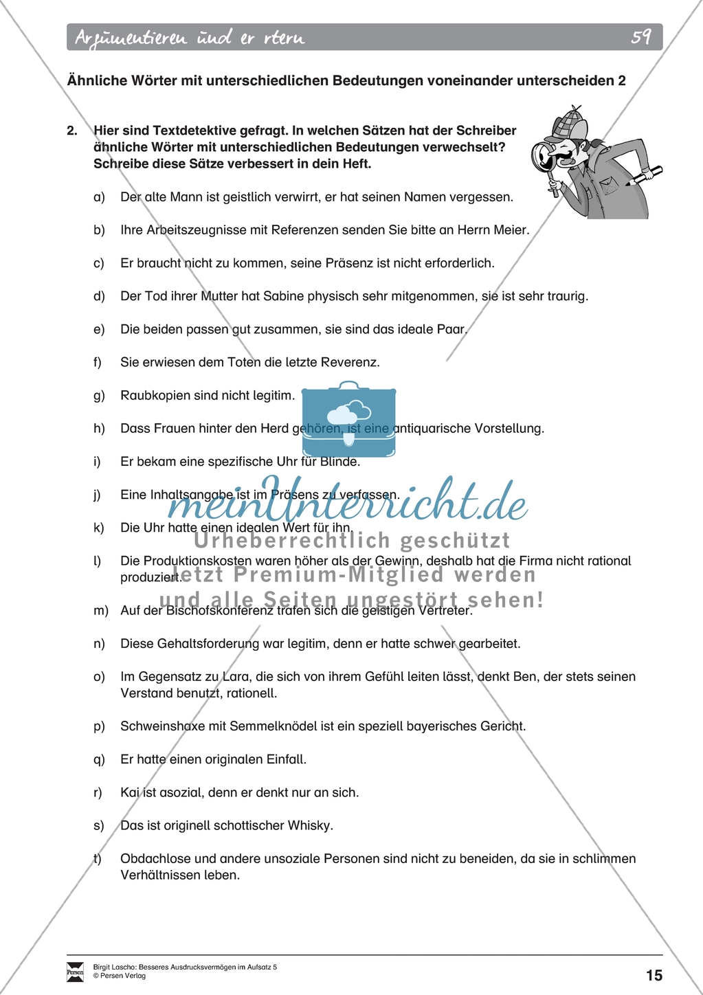Argumentieren und erörtern: ähnliche Wörter mit unterschiedlichen Bedeutungen unterscheiden. Arbeitsmaterial mit Erläuterungen Preview 4