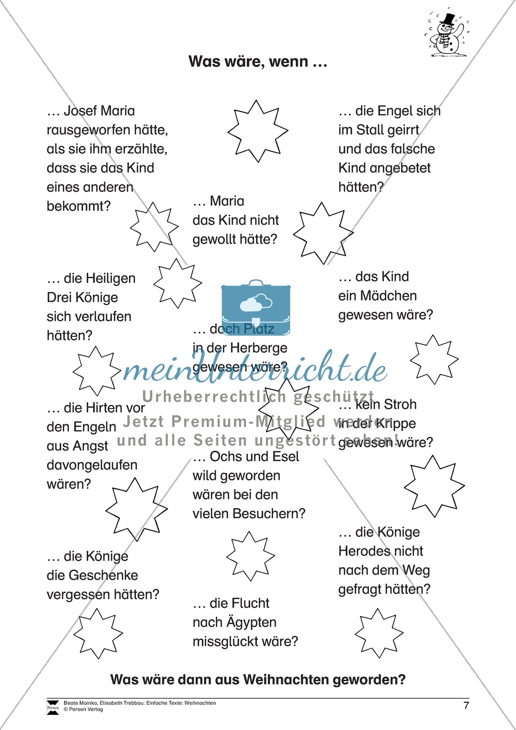 Einfache Lesetexte: Was wäre dann aus Weihnachten geworden? Preview 1