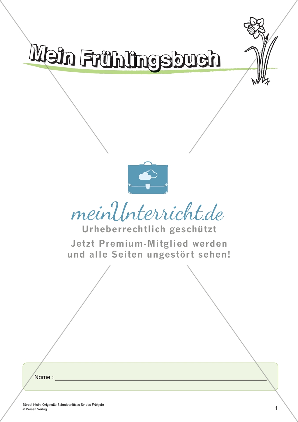 Orginielle Schreibanlässe für das Frühjahr: Materialien für das Planen und Schreiben Preview 1
