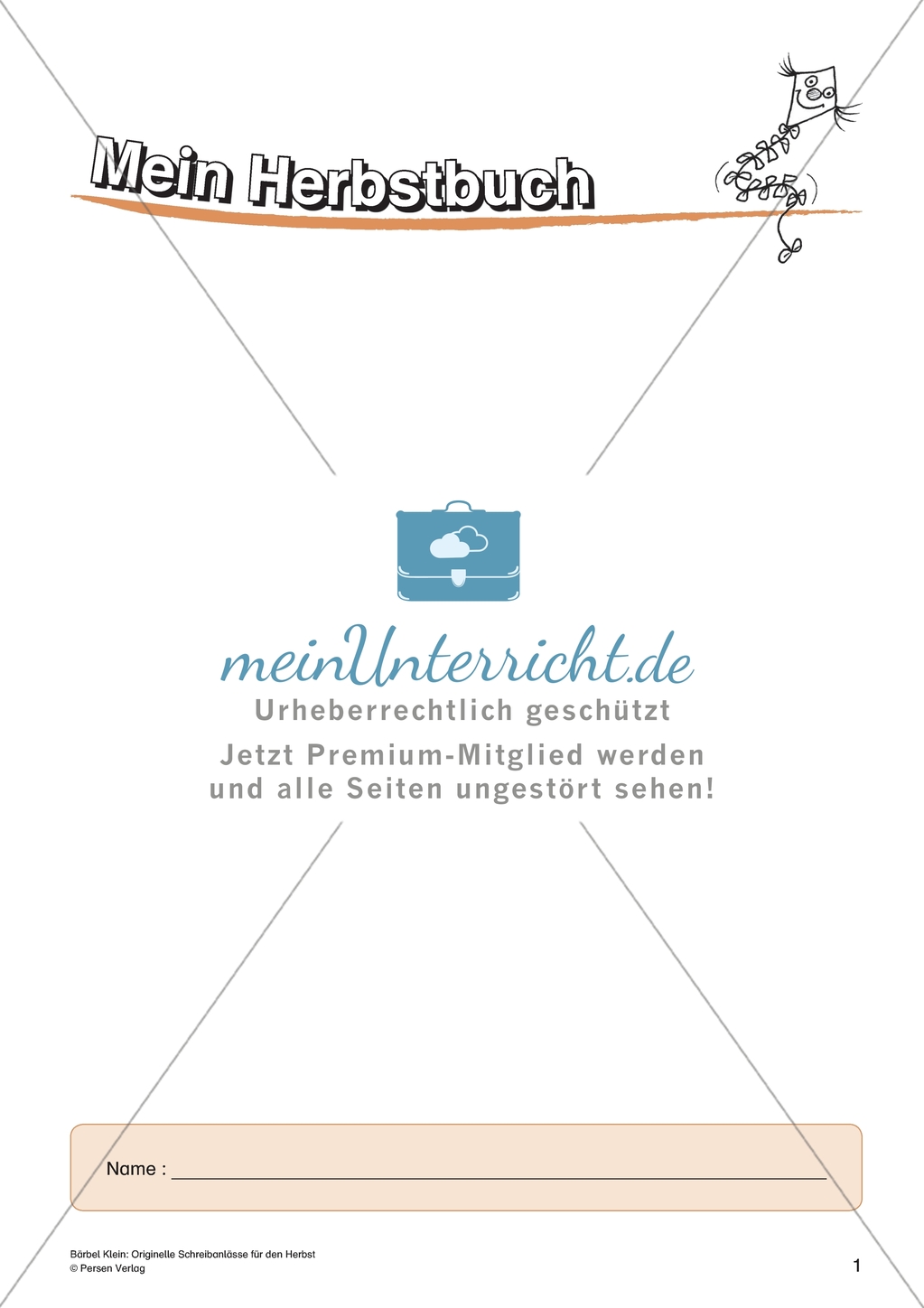 Originelle Schreibanlässe für den Herbst: Materialien für das Planen und Schreiben von Texten Preview 1
