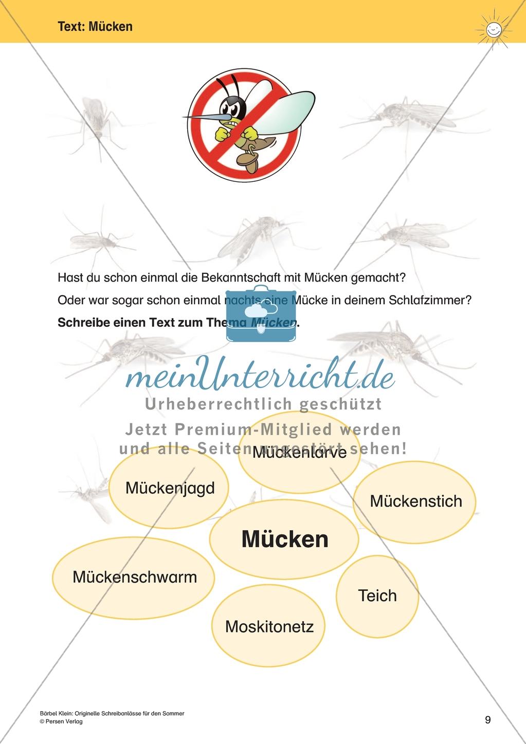 Originelle Schreibanlässe für den Sommer: Materialien für das Planen und Schreiben von Texten Preview 9