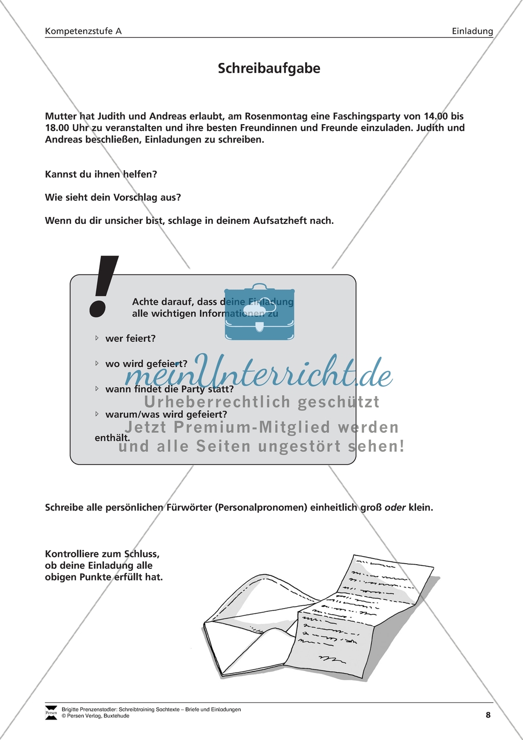 Einladungen gestalten: Übungen + Lösungen Preview 5