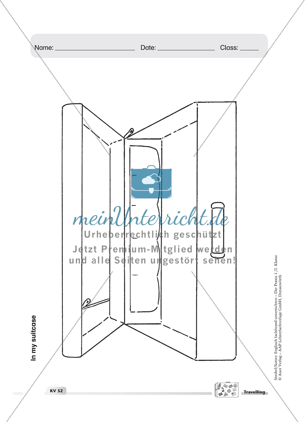 In my suitcase: Arbeitsmaterial mit Stundenverlaufsplan Preview 6