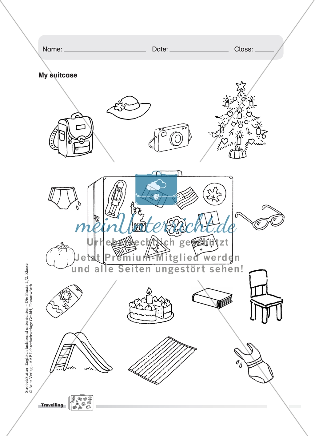 In my suitcase: Arbeitsmaterial mit Stundenverlaufsplan Preview 7