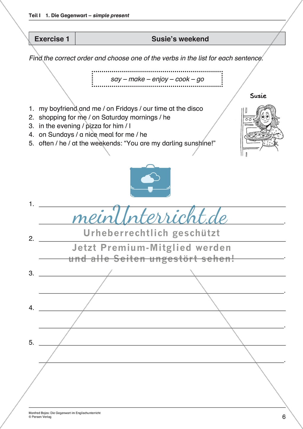 Simple Present: Informationen zur Bildung und Verwendung + Übungen + Lösungen Preview 4