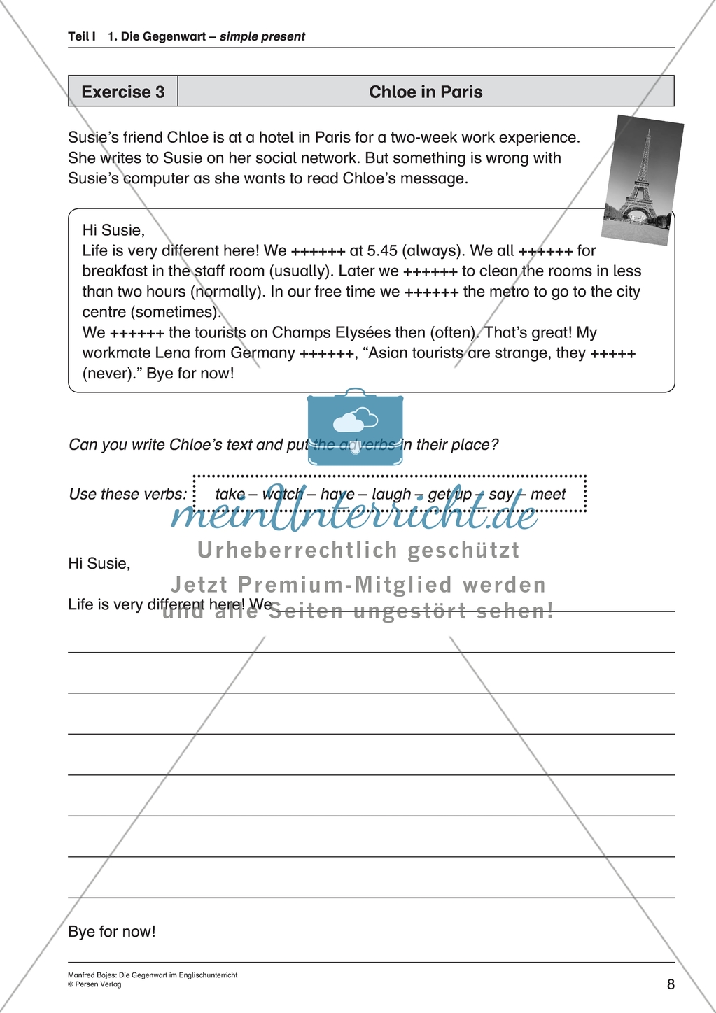 Simple Present: Informationen zur Bildung und Verwendung + Übungen + Lösungen Preview 6