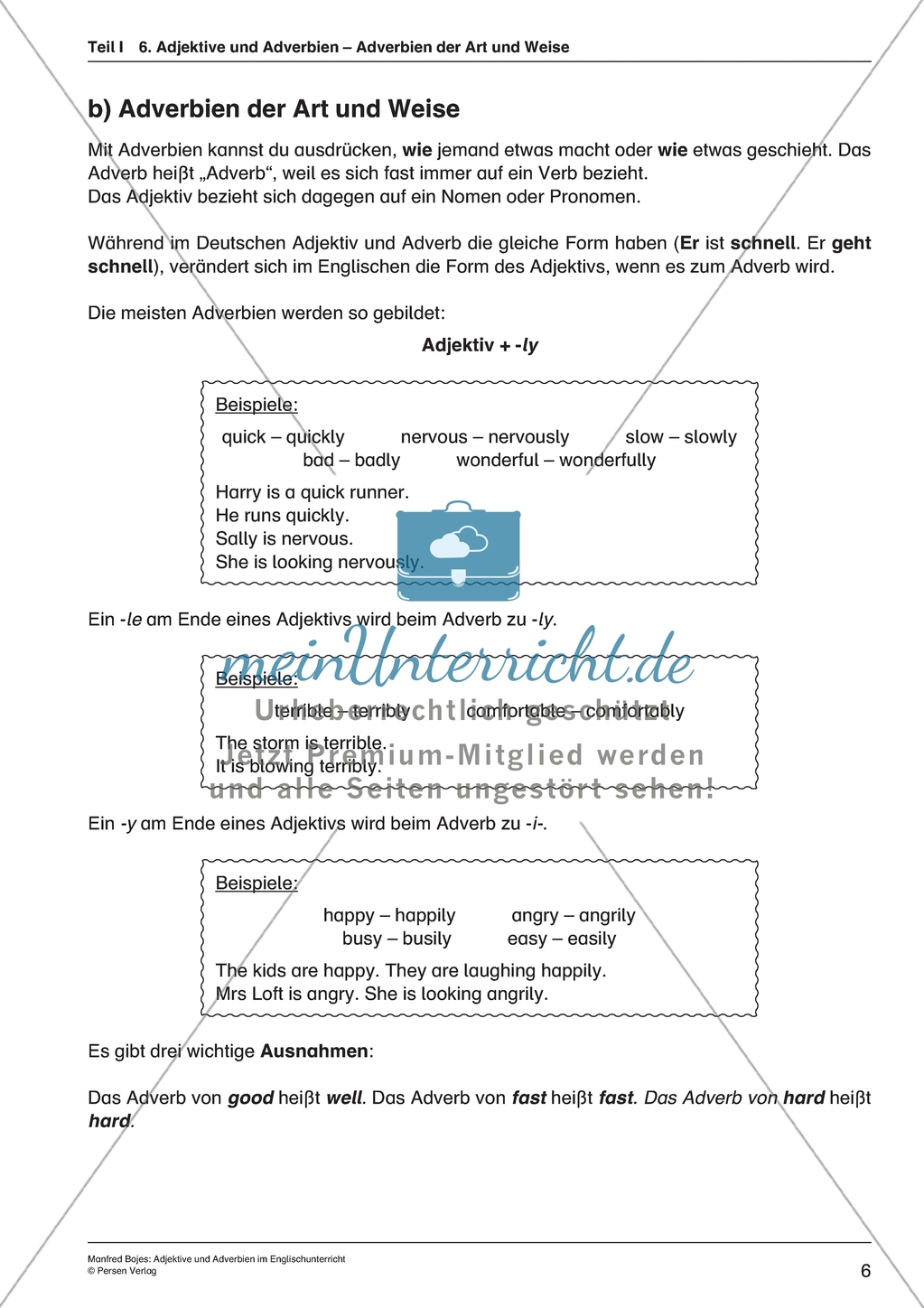 Adverbien der Art und Weise: Übungen + Lösungen Preview 1
