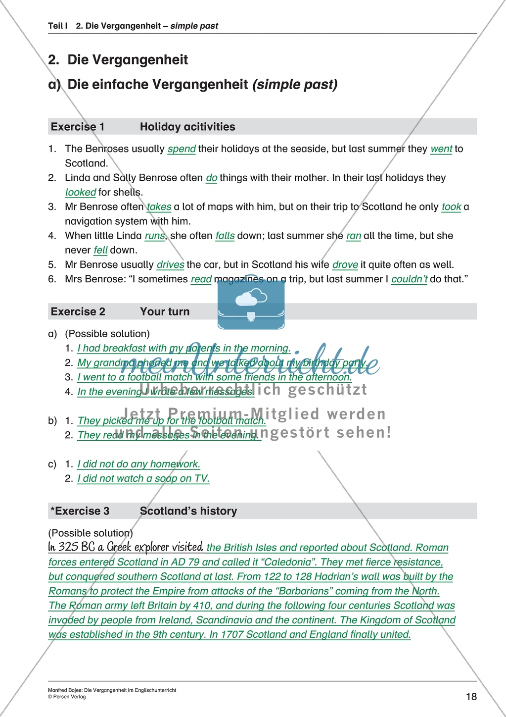 Simple Past: Erklärungen und Übungen zur Bildung und Verwendung + Lösungen Preview 6