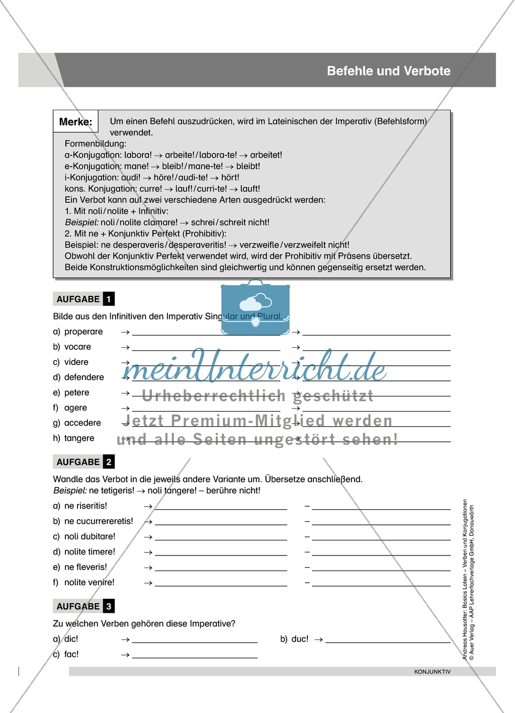 Imperativ: Übungen + Lösungen Preview 1