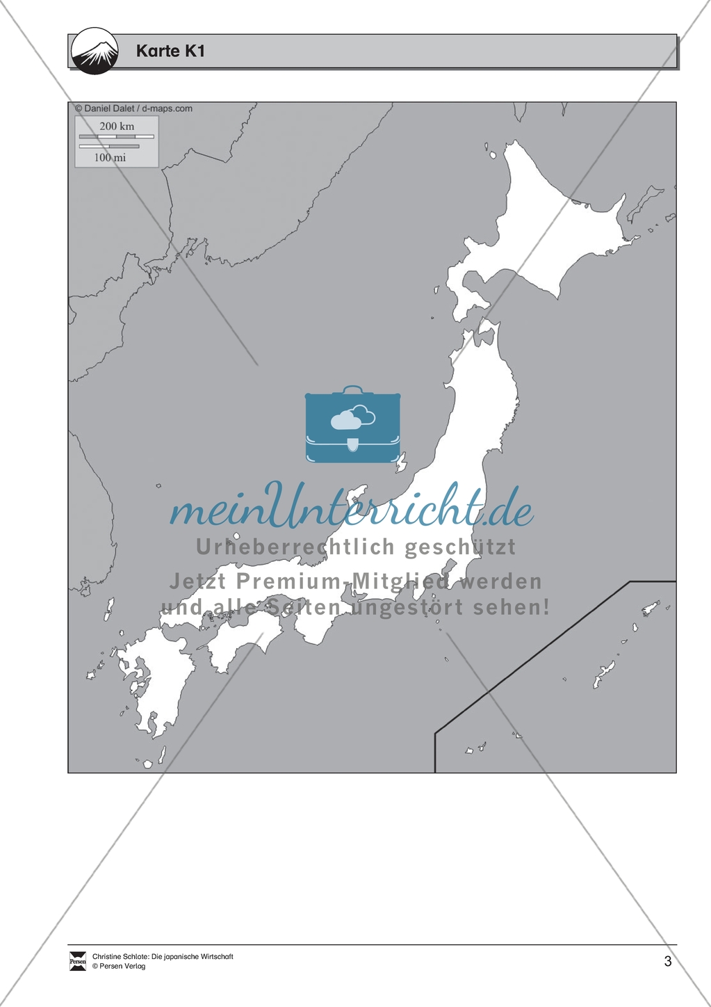 Die japanische Wirtschaft: Arbeitsmaterial mit Lösungen Preview 3