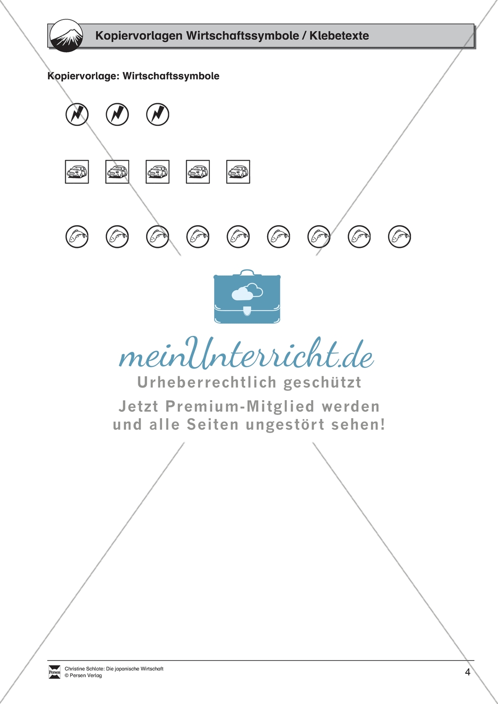 Die japanische Wirtschaft: Arbeitsmaterial mit Lösungen Preview 4