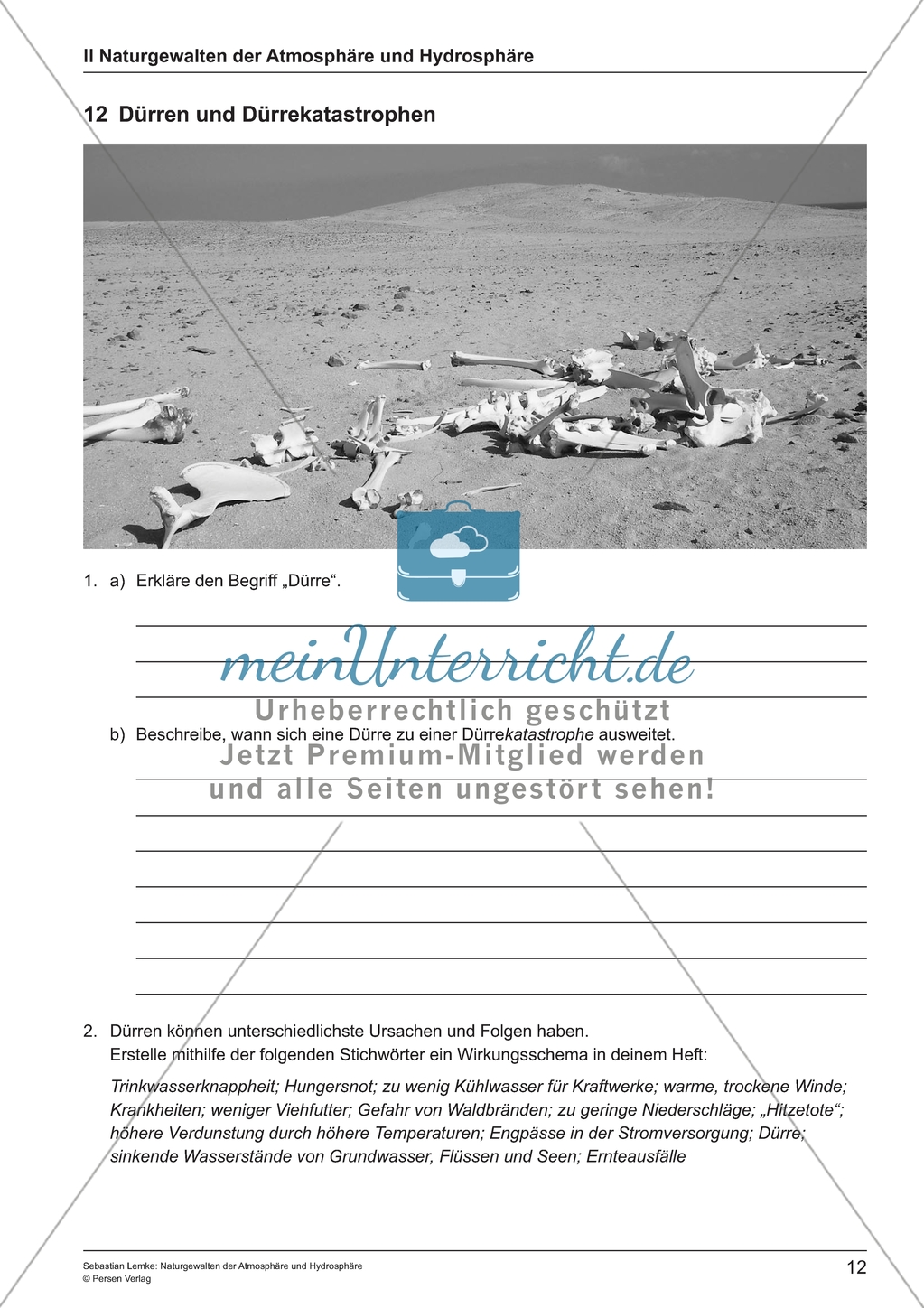 Naturgewalten der Atmosphäre und Hydrosphäre: Unterrichtseinheit Preview 12
