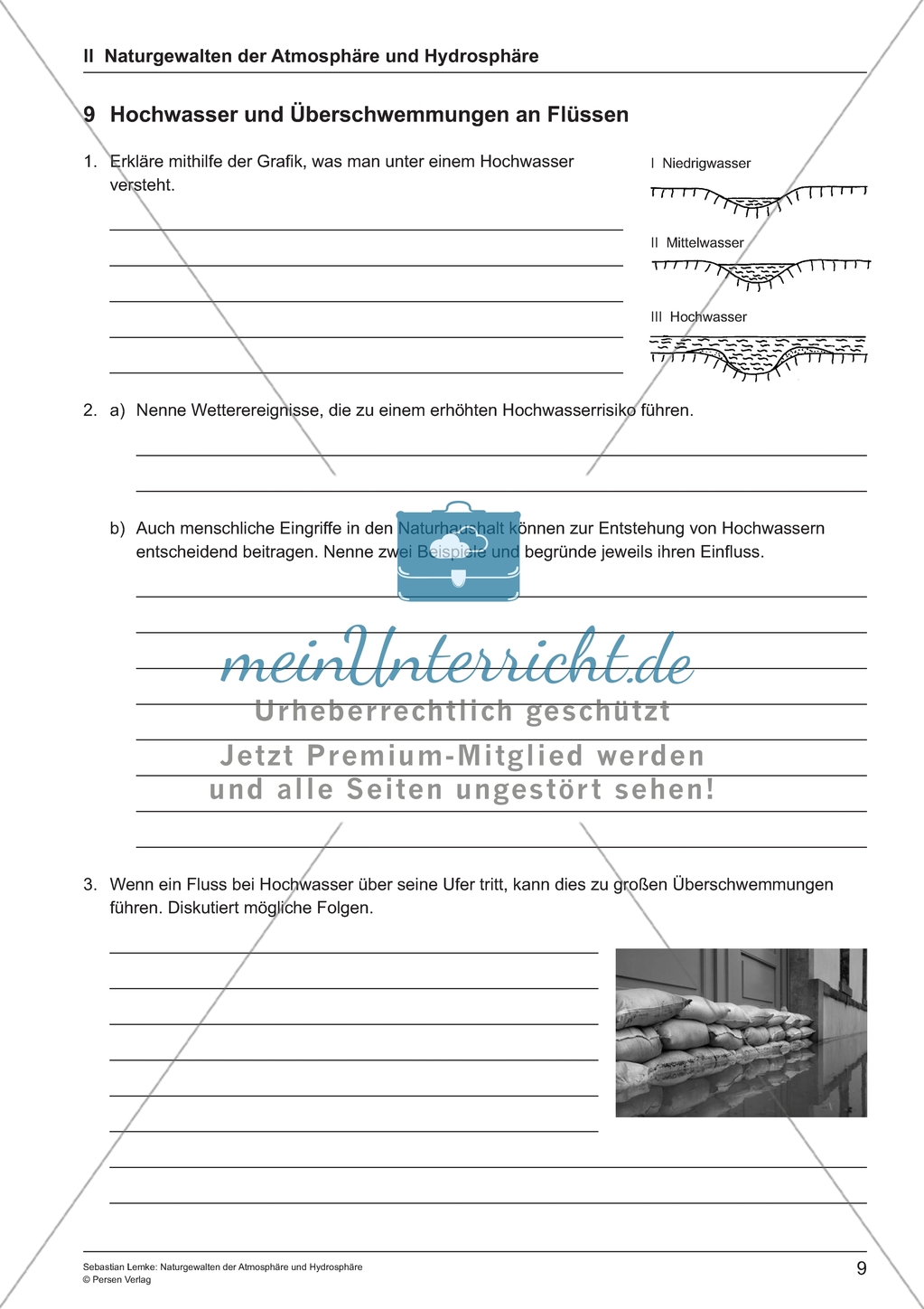 Naturgewalten der Atmosphäre und Hydrosphäre: Unterrichtseinheit Preview 9