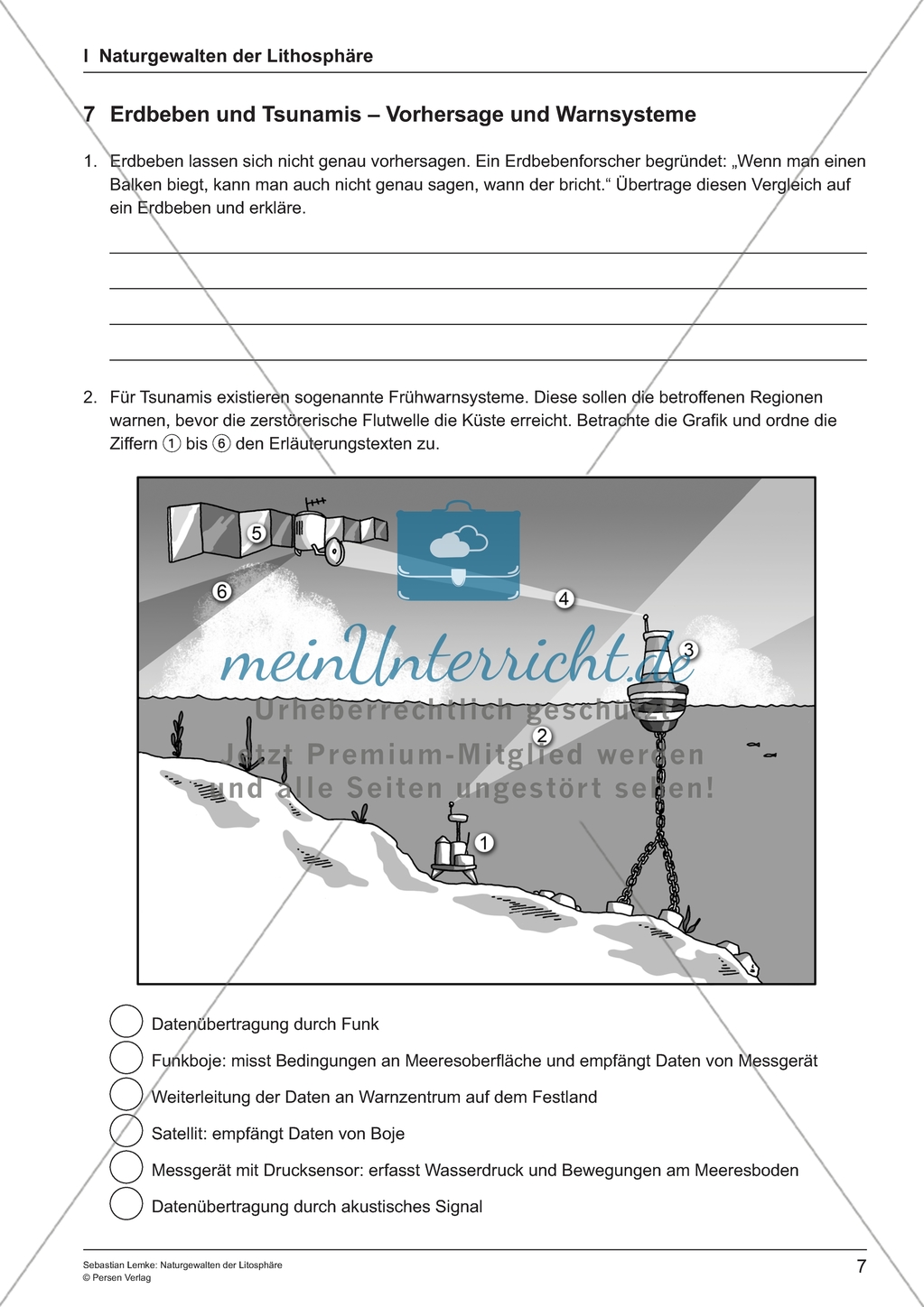 Naturgewalten der Lithosphäre: Unterrichtseinheit Preview 7