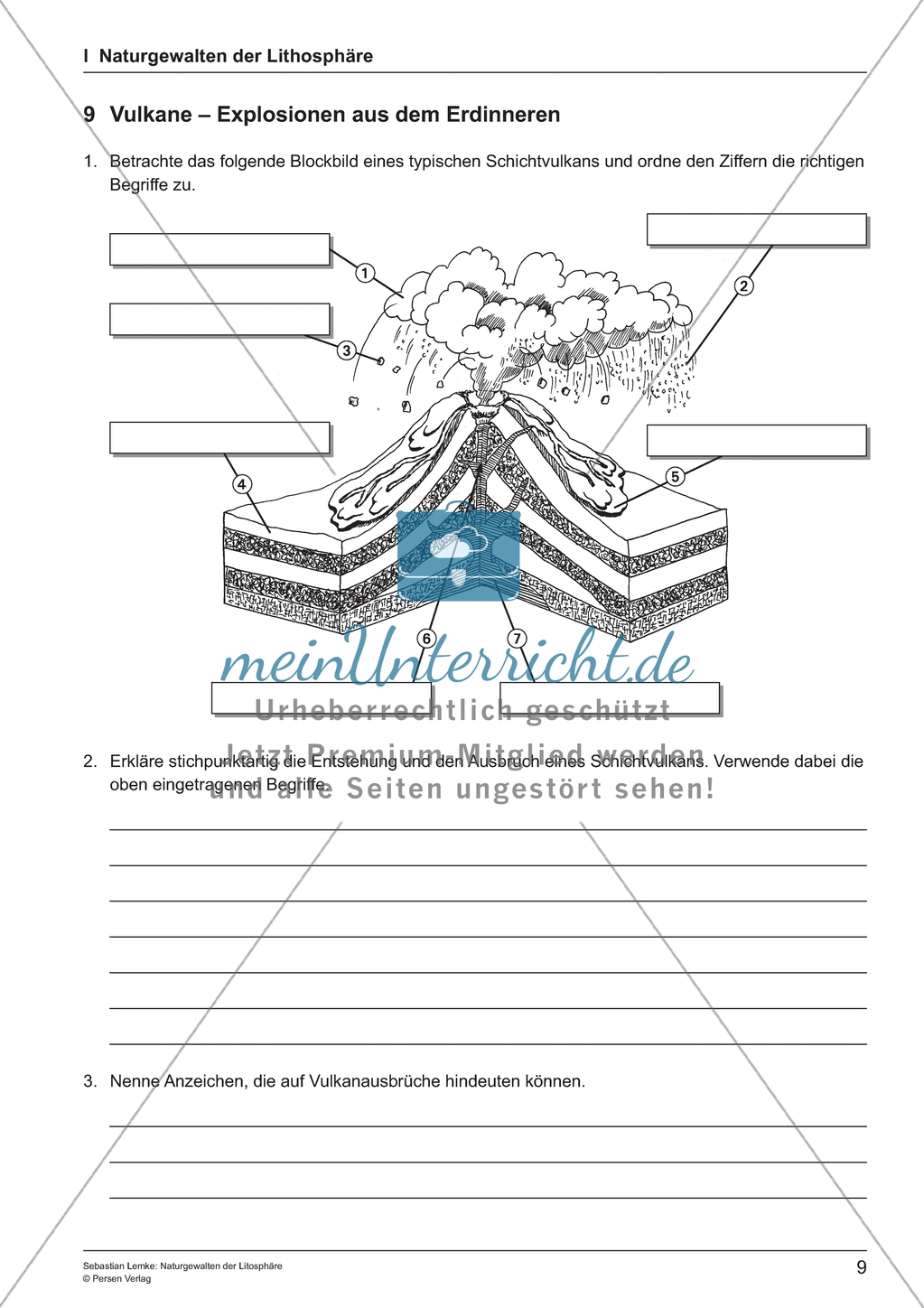 Naturgewalten der Lithosphäre: Unterrichtseinheit Preview 9