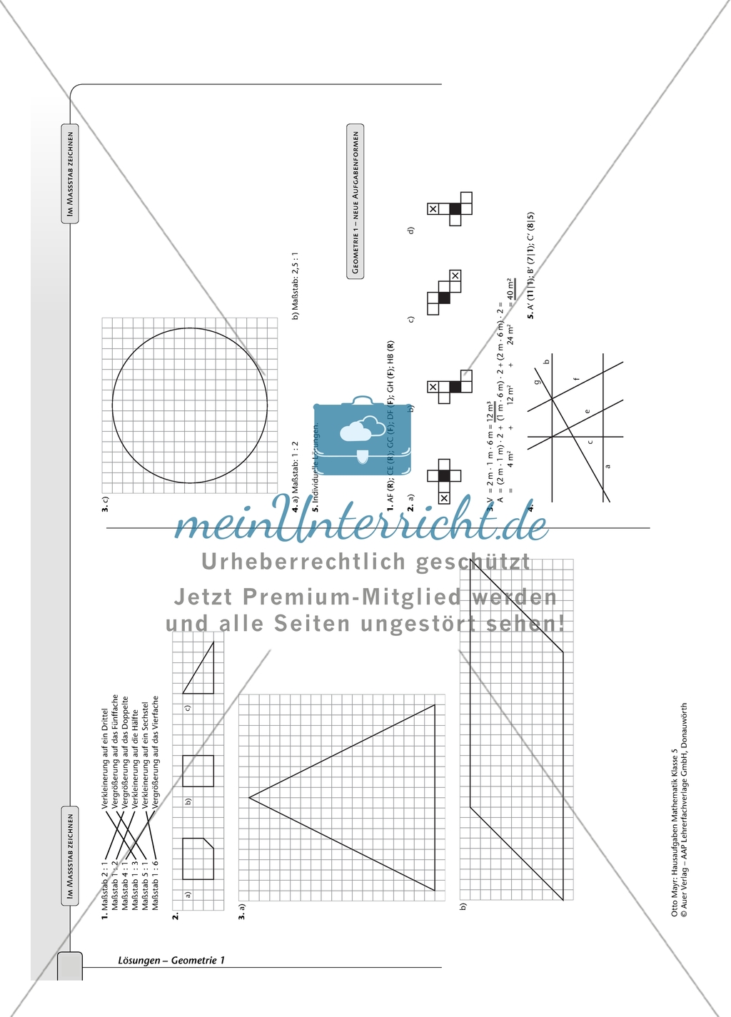 Geometrie - neue Aufgabenformen mit Lösungen Preview 2