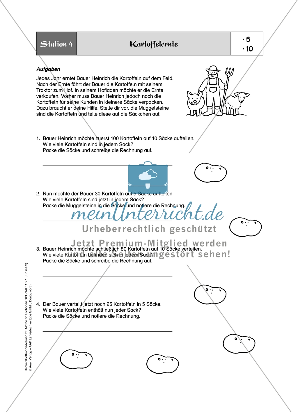 Aufgaben für eine Stationsarbeit zum Thema: