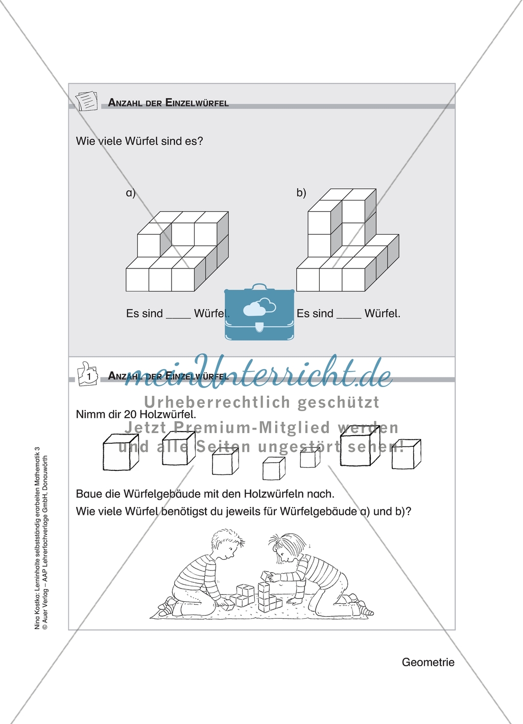 Schülerinnen und Schüler erarbeiten sich mit diesem Material Lerninhalte zum Thema Geometrie mit Aufgaben-, Tipp- und Lösungskarten selbstständig. Preview 2