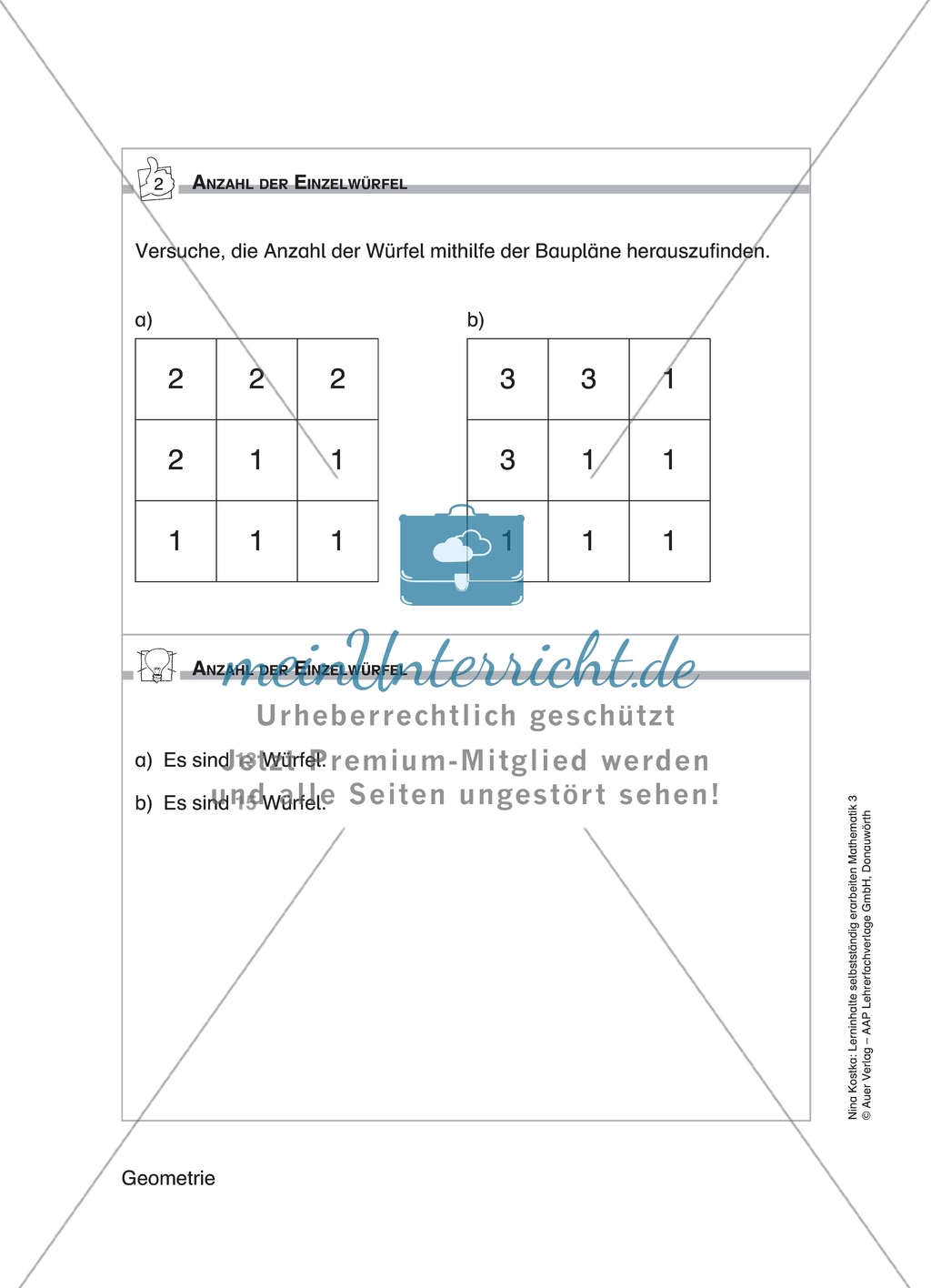 Schülerinnen und Schüler erarbeiten sich mit diesem Material Lerninhalte zum Thema Geometrie mit Aufgaben-, Tipp- und Lösungskarten selbstständig. Preview 3