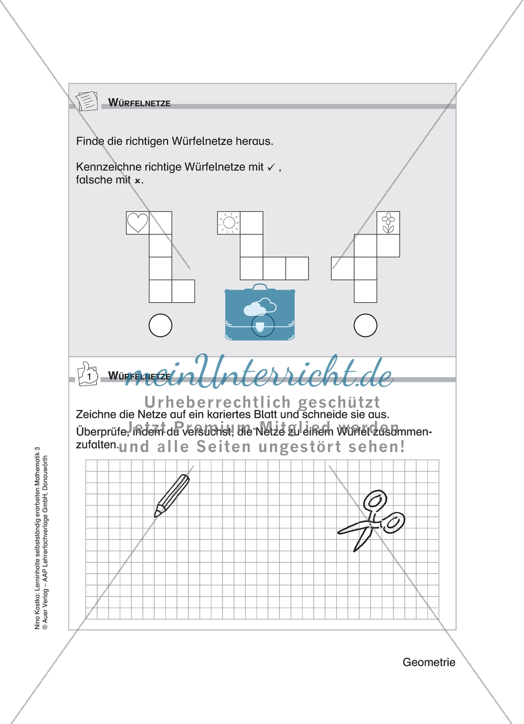 Schülerinnen und Schüler erarbeiten sich mit diesem Material Lerninhalte zum Thema Geometrie mit Aufgaben-, Tipp- und Lösungskarten selbstständig. Preview 4