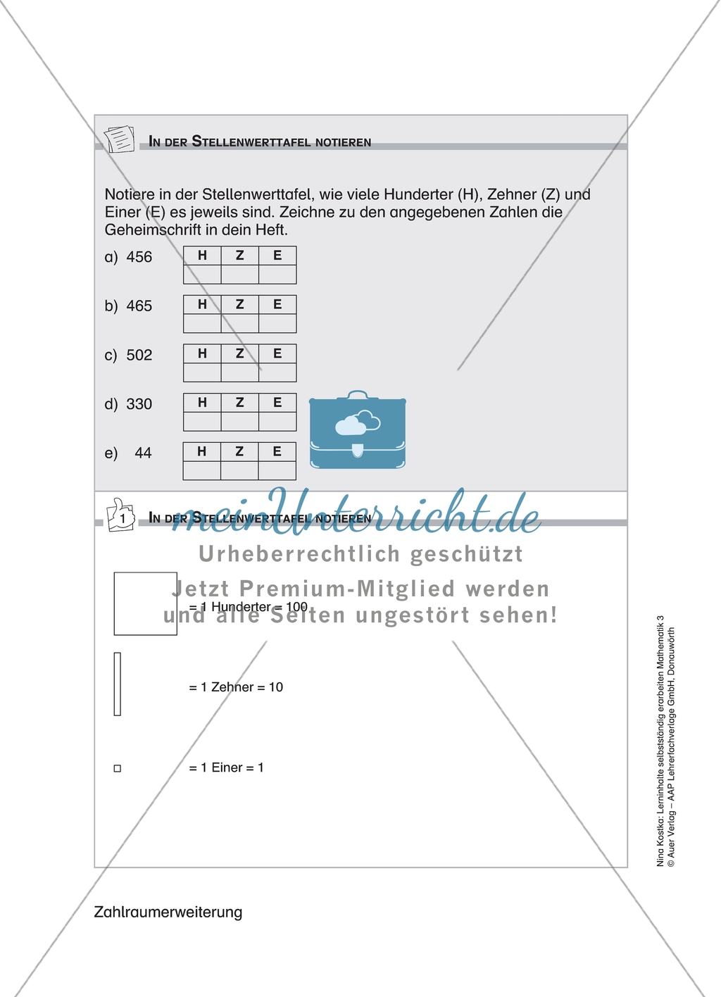 Schülerinnen und Schüler erarbeiten sich mit diesem Material Lerninhalte zum Thema Zahlraumerweiterung mit Aufgaben-, Tipp- und Lösungskarten selbstständig. Preview 2
