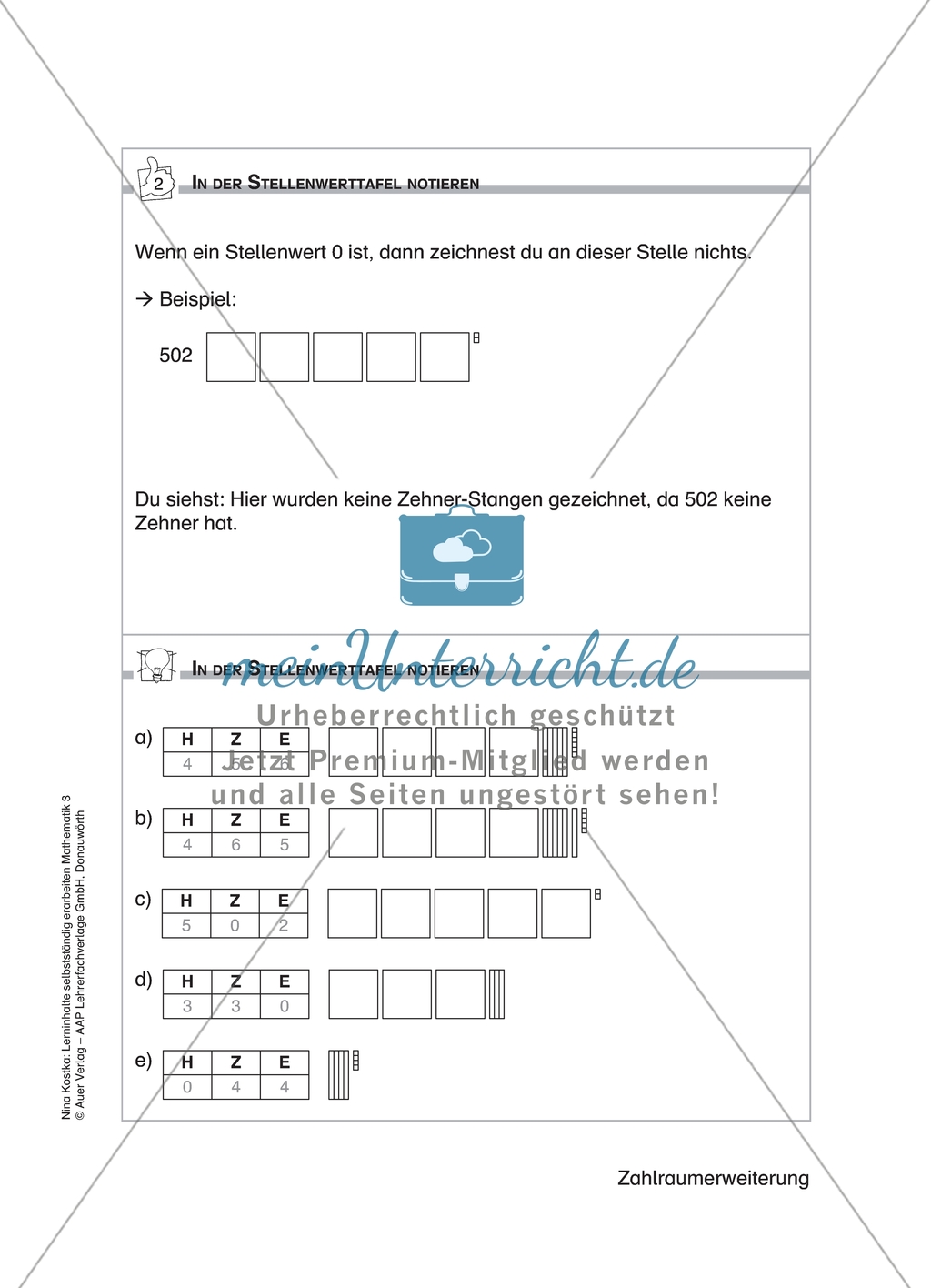 Schülerinnen und Schüler erarbeiten sich mit diesem Material Lerninhalte zum Thema Zahlraumerweiterung mit Aufgaben-, Tipp- und Lösungskarten selbstständig. Preview 3