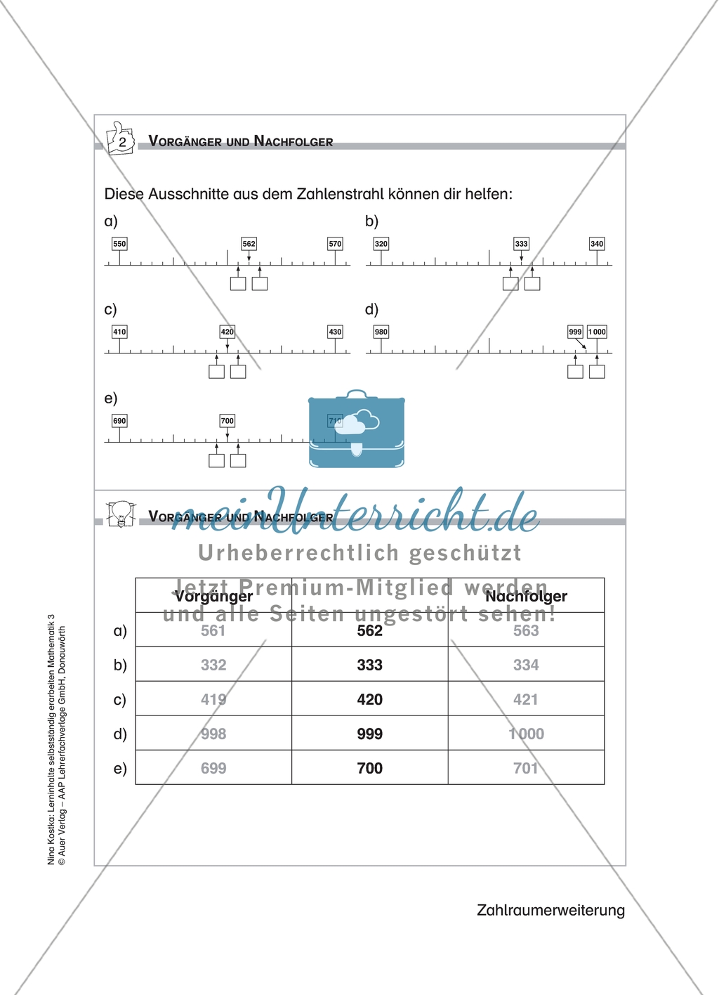 Schülerinnen und Schüler erarbeiten sich mit diesem Material Lerninhalte zum Thema Zahlraumerweiterung mit Aufgaben-, Tipp- und Lösungskarten selbstständig. Preview 5