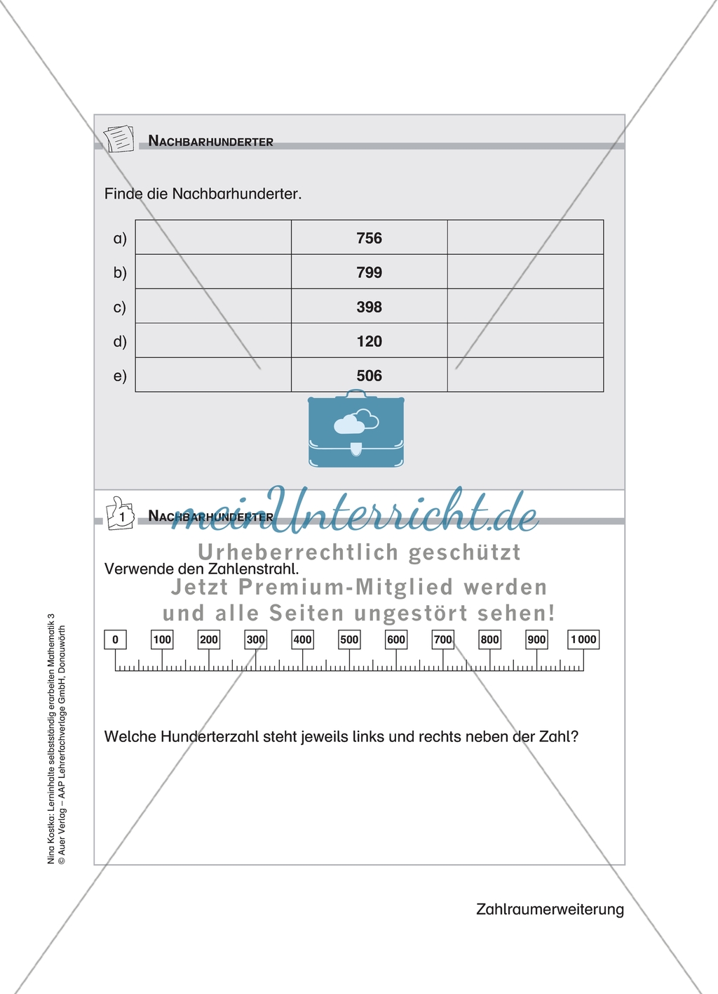 Schülerinnen und Schüler erarbeiten sich mit diesem Material Lerninhalte zum Thema Zahlraumerweiterung mit Aufgaben-, Tipp- und Lösungskarten selbstständig. Preview 9