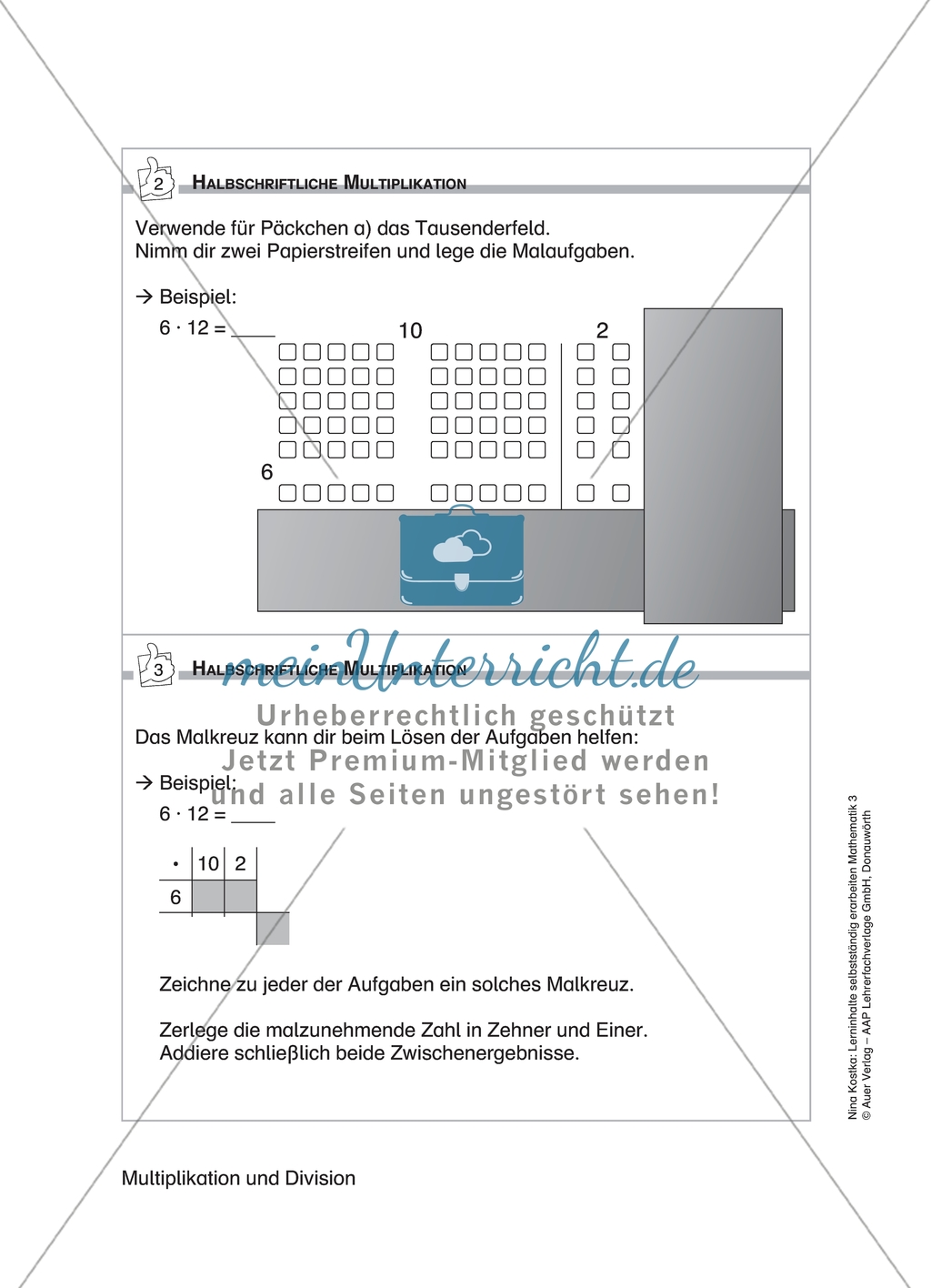Schülerinnen und Schüler erarbeiten sich mit diesem Material Lerninhalte zum Thema Multiplikation und Division mit Aufgaben-, Tipp- und Lösungskarten selbstständig. Preview 6