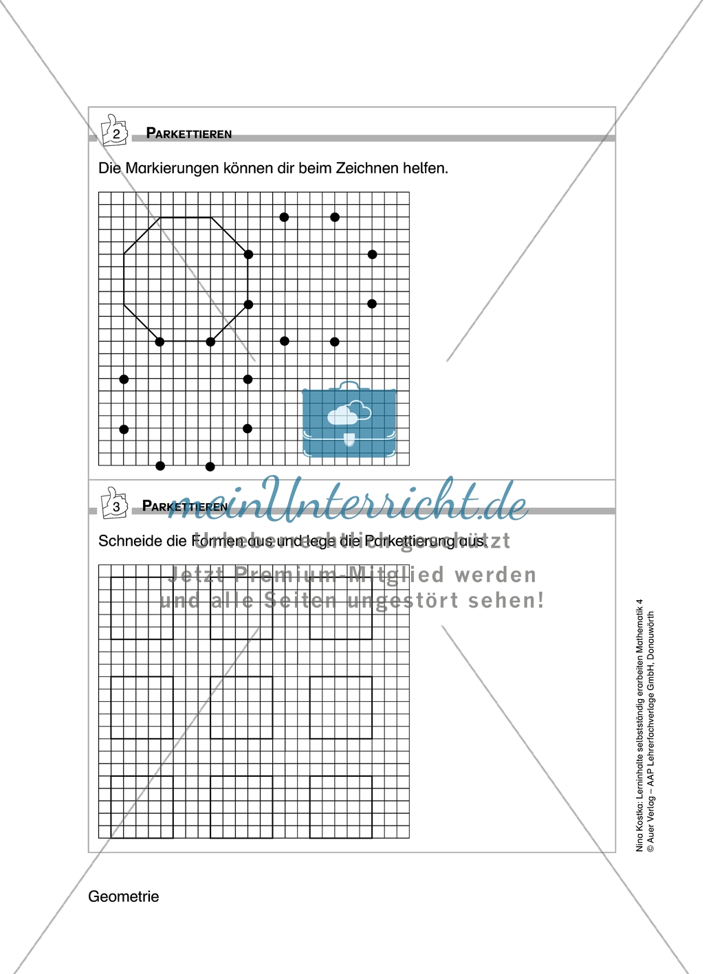 Schülerinnen und Schüler erarbeiten sich mit diesem Material Lerninhalte zum Thema Geometrie mit Aufgaben-, Tipp- und Lösungskarten selbstständig. Preview 11