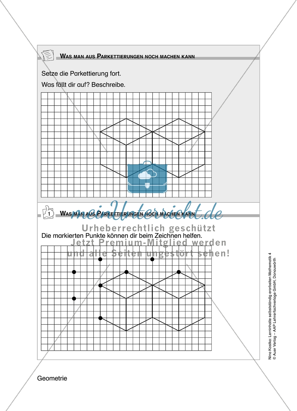 Schülerinnen und Schüler erarbeiten sich mit diesem Material Lerninhalte zum Thema Geometrie mit Aufgaben-, Tipp- und Lösungskarten selbstständig. Preview 13