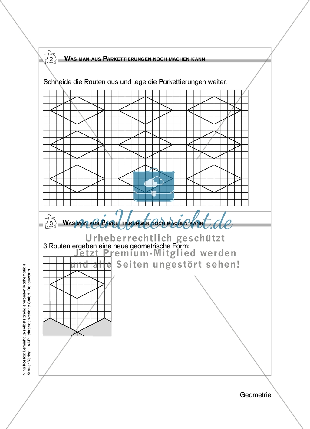 Schülerinnen und Schüler erarbeiten sich mit diesem Material Lerninhalte zum Thema Geometrie mit Aufgaben-, Tipp- und Lösungskarten selbstständig. Preview 14