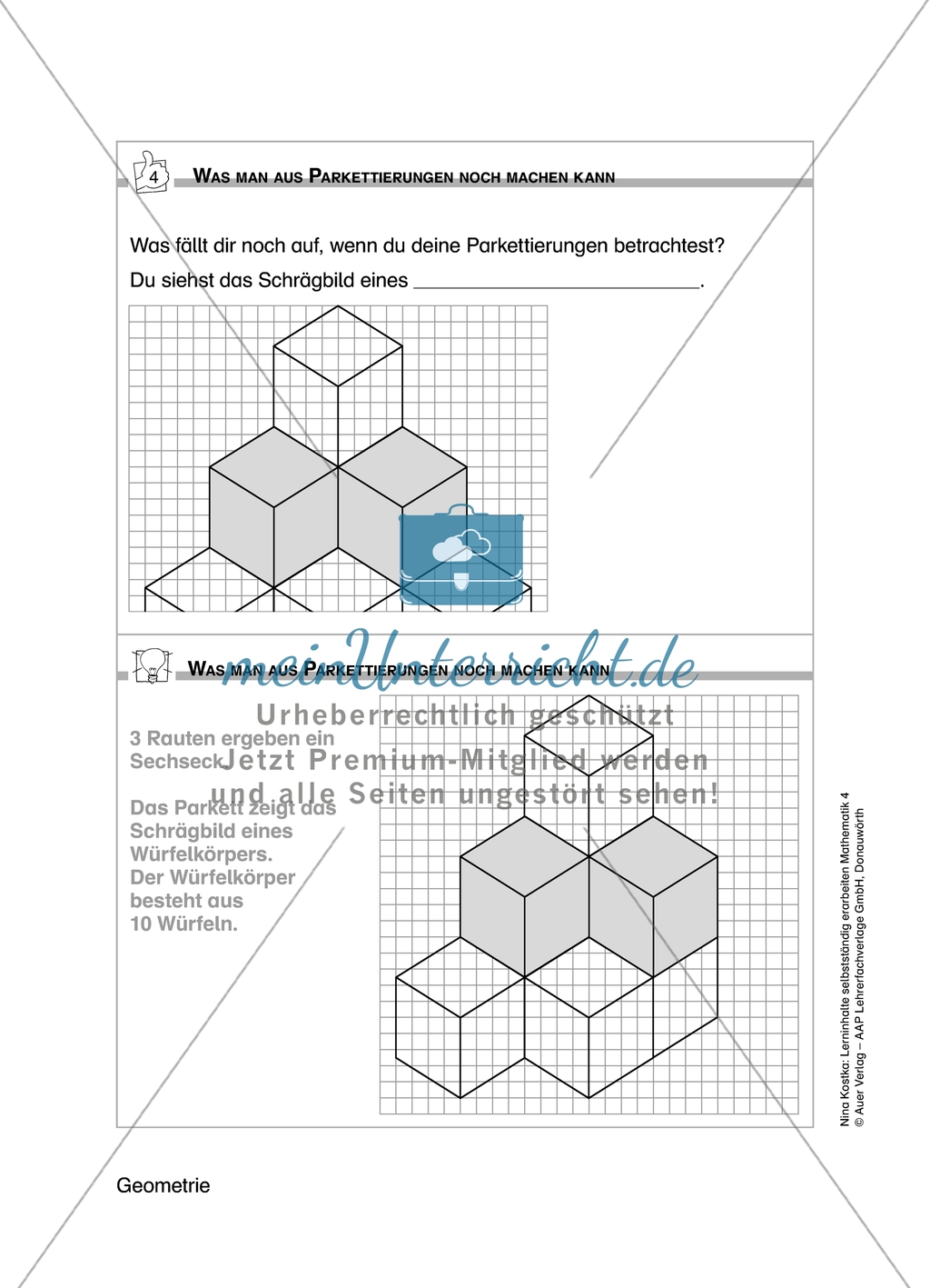 Schülerinnen und Schüler erarbeiten sich mit diesem Material Lerninhalte zum Thema Geometrie mit Aufgaben-, Tipp- und Lösungskarten selbstständig. Preview 15