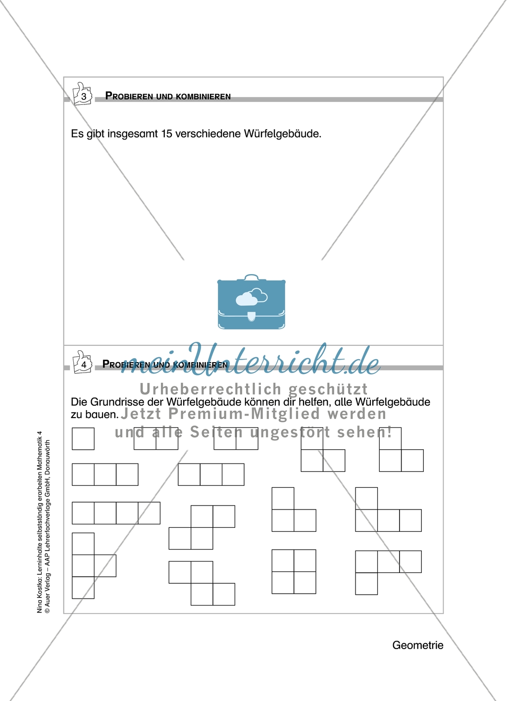Schülerinnen und Schüler erarbeiten sich mit diesem Material Lerninhalte zum Thema Geometrie mit Aufgaben-, Tipp- und Lösungskarten selbstständig. Preview 6