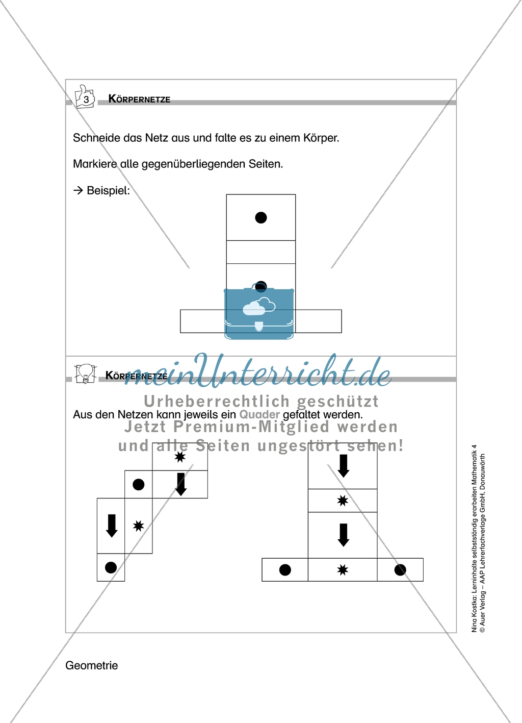 Schülerinnen und Schüler erarbeiten sich mit diesem Material Lerninhalte zum Thema Geometrie mit Aufgaben-, Tipp- und Lösungskarten selbstständig. Preview 9