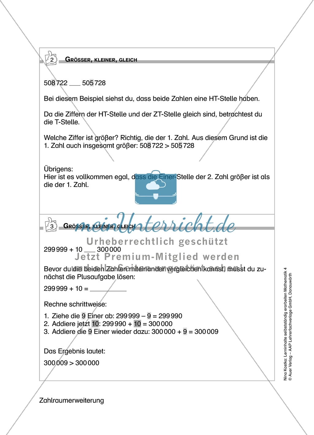 Schüler erarbeiten sich mit diesem Material Lerninhalte zum Thema Zahlraumerweiterung mit Aufgaben-, Tipp- und Lösungskarten selbstständig. Preview 11