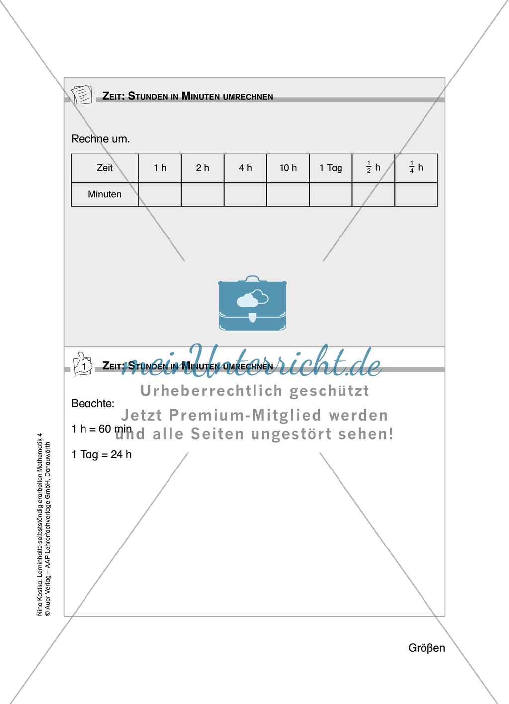 Schüler erarbeiten sich mit diesem Material Lerninhalte zum Thema Größen mit Aufgaben-, Tipp- und Lösungskarten selbstständig. Preview 10