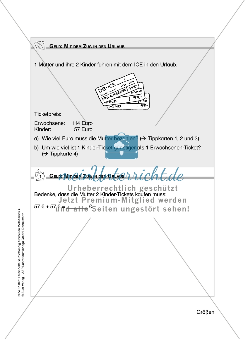 Schüler erarbeiten sich mit diesem Material Lerninhalte zum Thema Größen mit Aufgaben-, Tipp- und Lösungskarten selbstständig. Preview 4