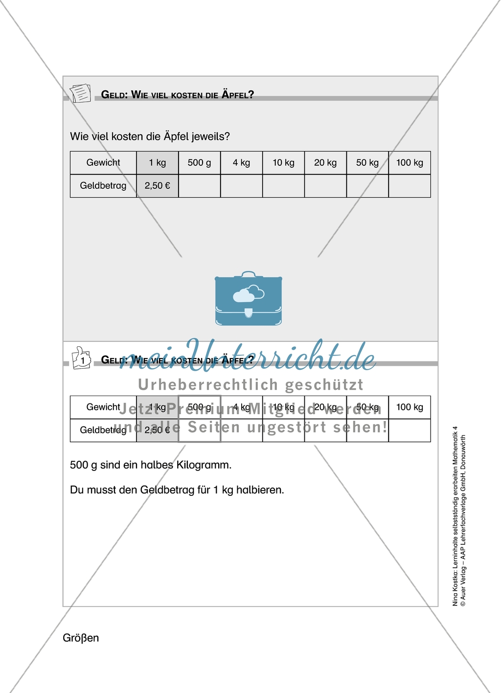 Schüler erarbeiten sich mit diesem Material Lerninhalte zum Thema Größen mit Aufgaben-, Tipp- und Lösungskarten selbstständig. Preview 7