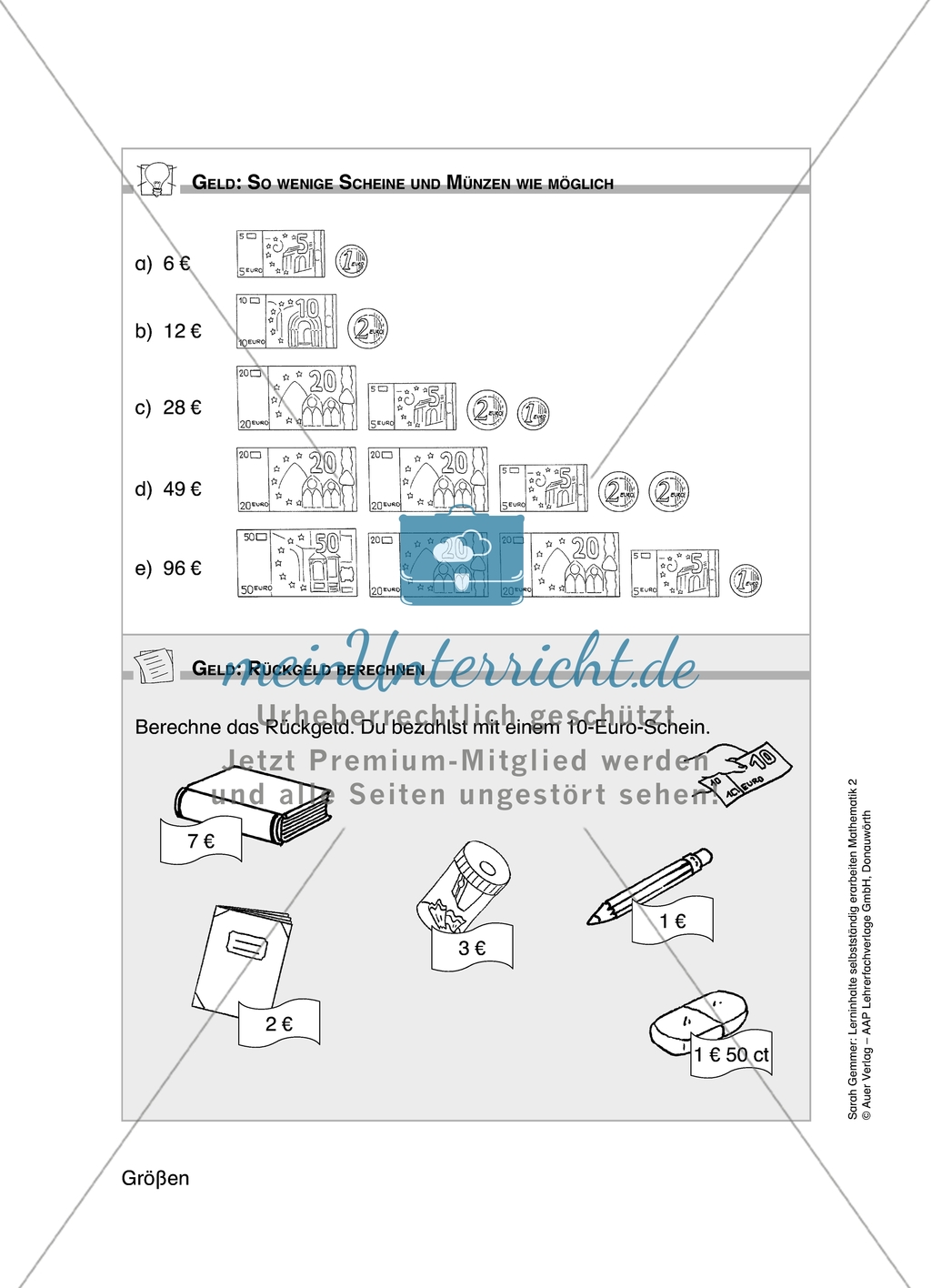 Schüler erarbeiten sich mit diesem Material Lerninhalte zum Thema Größen mit Aufgaben-, Tipp- und Lösungskarten selbstständig. Preview 10
